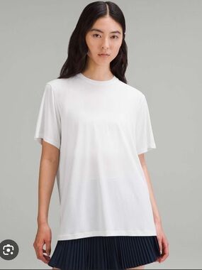 lululemon athletica White Jersey Training Short Sleeve